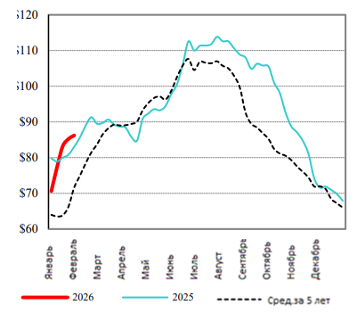 США: Обзор рынка свиней за 7 неделю от 16 февраля 2026 года
