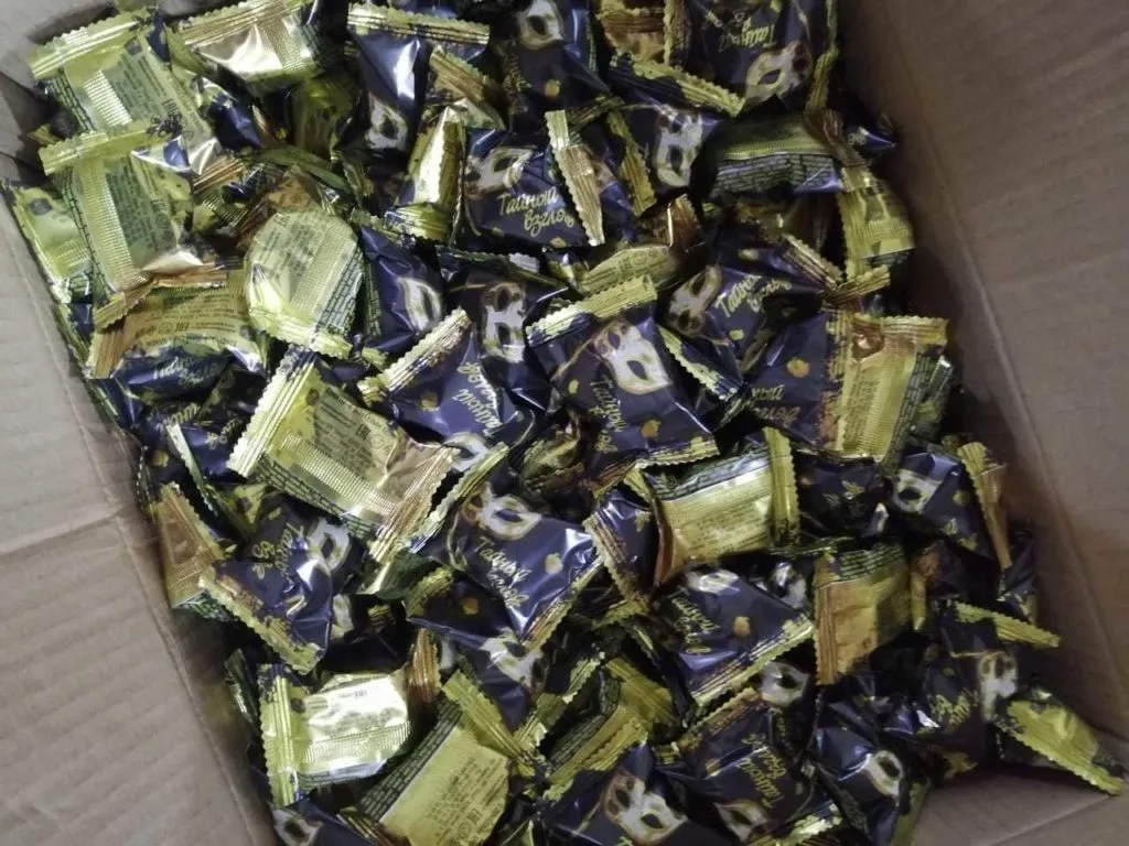 шоколадные конфеты, некондиция в Домодедово