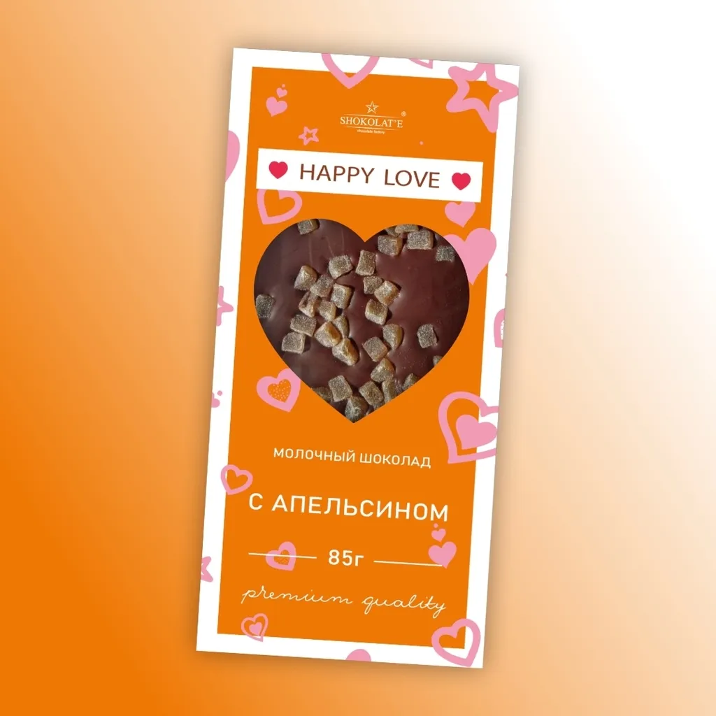 молочный шоколад «Happy love» 3