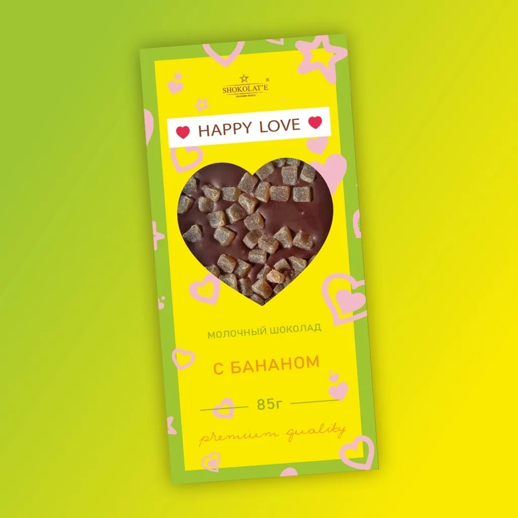 молочный шоколад «Happy love» 2